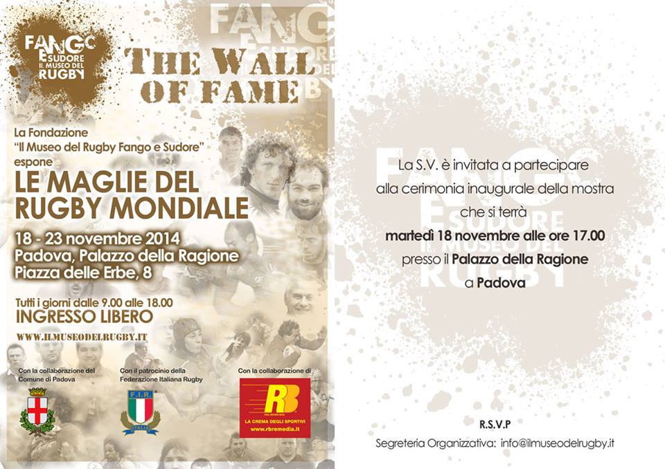 18/23 November - The Museum of Rugby and Giuseppe Facchinello exhibit in Padua