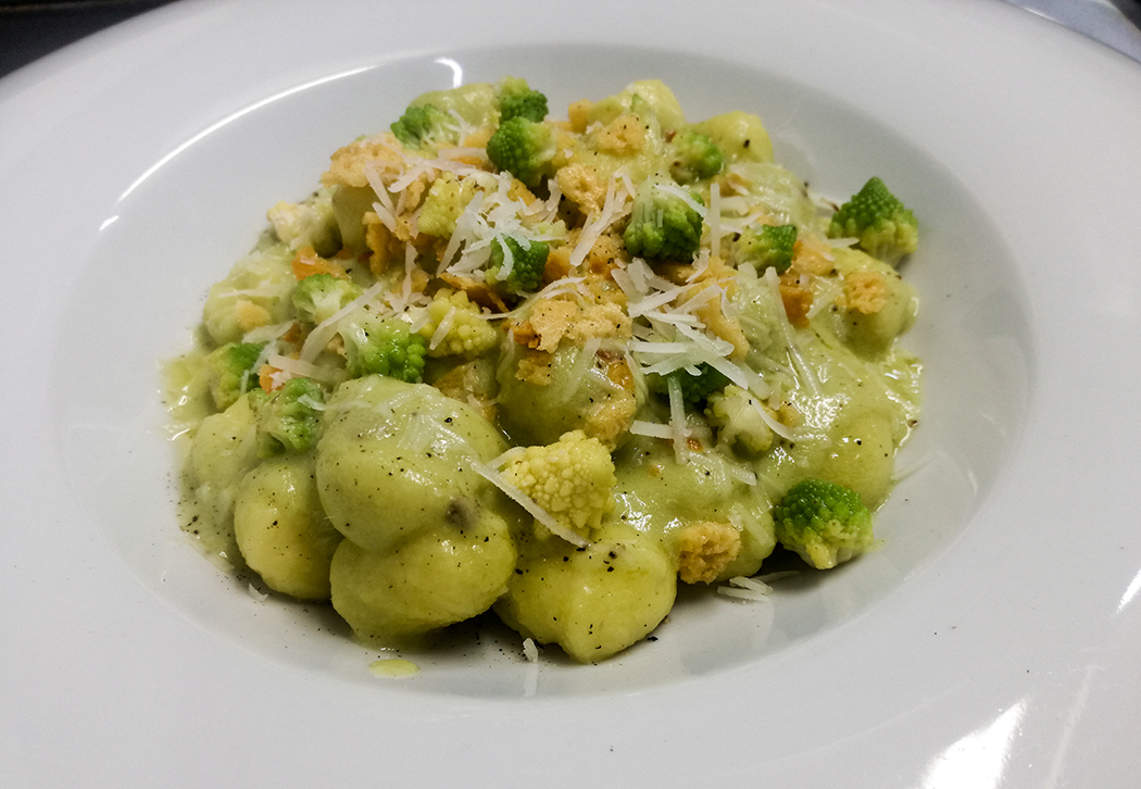 Una versione originale dello Gnocco al Cavolo Romanesco e Pecorino by Daniele Zito