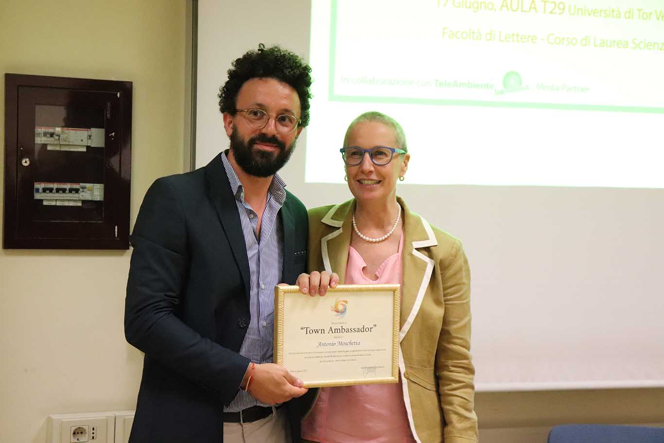 Premio Town Ambassador all’imprenditore Antonio Moschetta