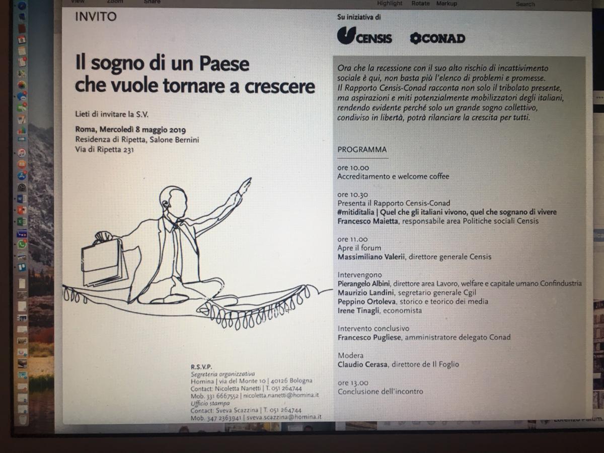 Censis-Conad Rapporto sulla evoluzione della società