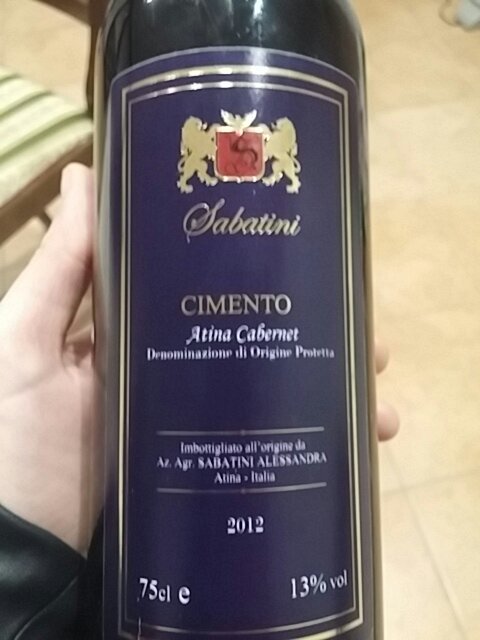 Cimento wine, Cabernet di Atina DOP