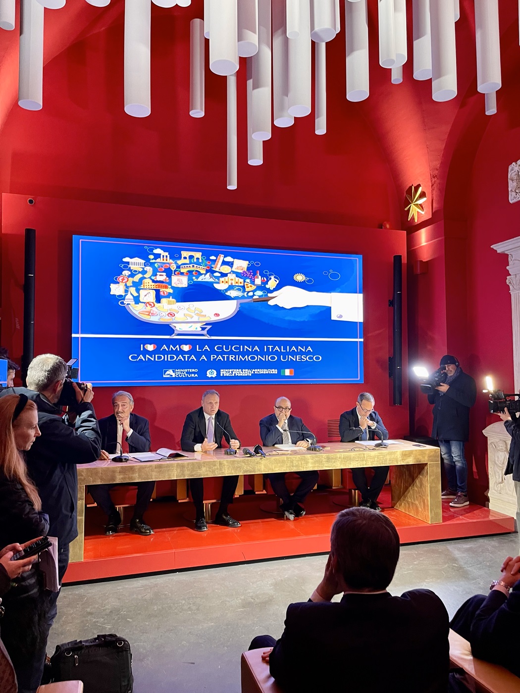 Francesco Rocca, Francesco Lollobrigida, Gennaro Sangiuliano e Giancarlo Righini