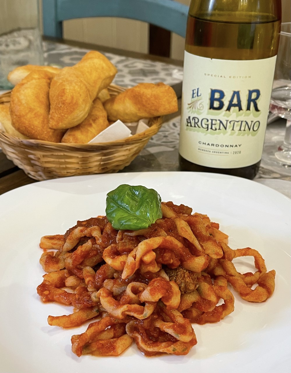 Fusilli and Fried Bread