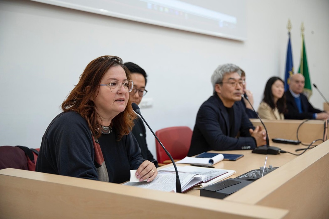 The Korean artist 'Park Eun Sun', at the Academy of Fine Arts in Rome