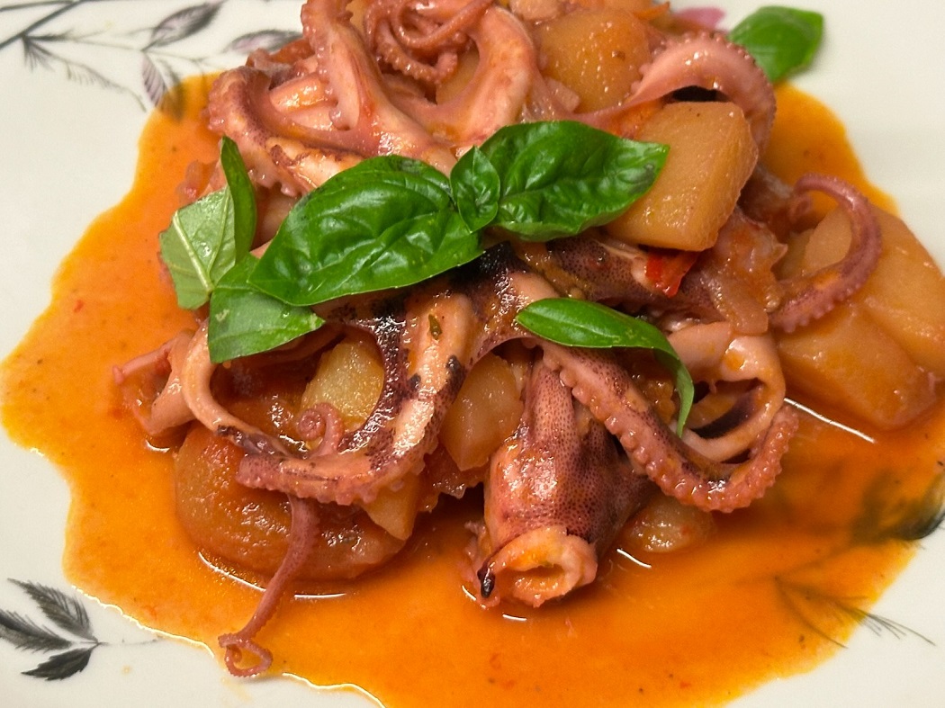 potatoes and octopus