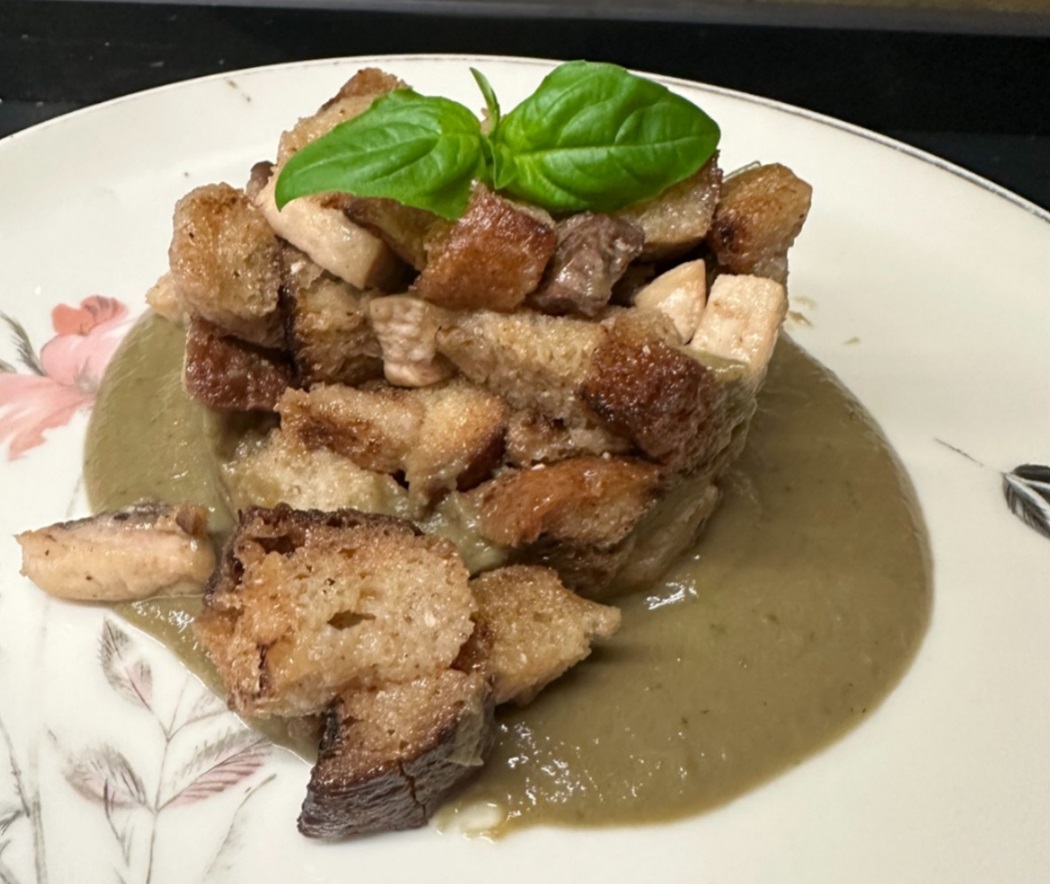 Swordfish with aubergine cream