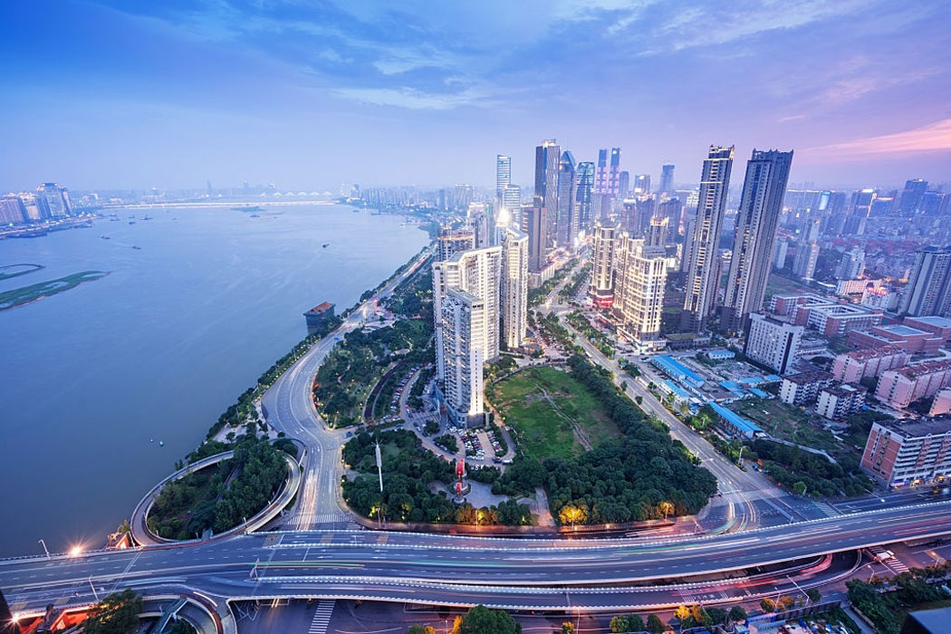Wuhan panorama by night