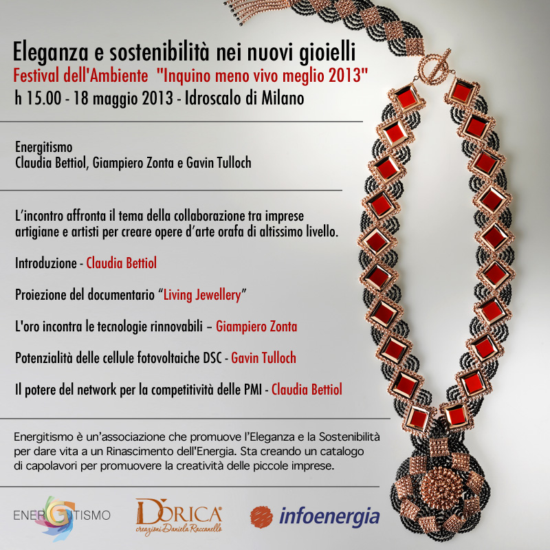 25 May - Living Jewellery exhibited at Noble College of Goldsmith